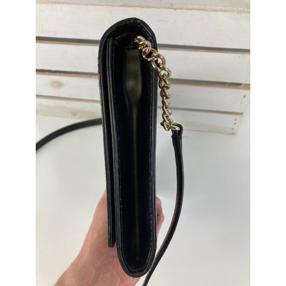 KATE SPADE, BLACK SMOOTH LEATHER SLIM CROSSBODY BAG - Picture 6 of 12